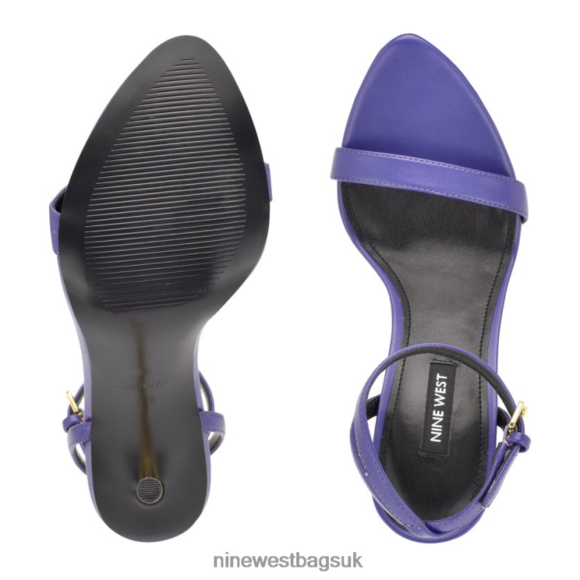 Nine West Reina Ankle Strap Sandals RFX40B390 - Nine West Sandals UK Medium Purple