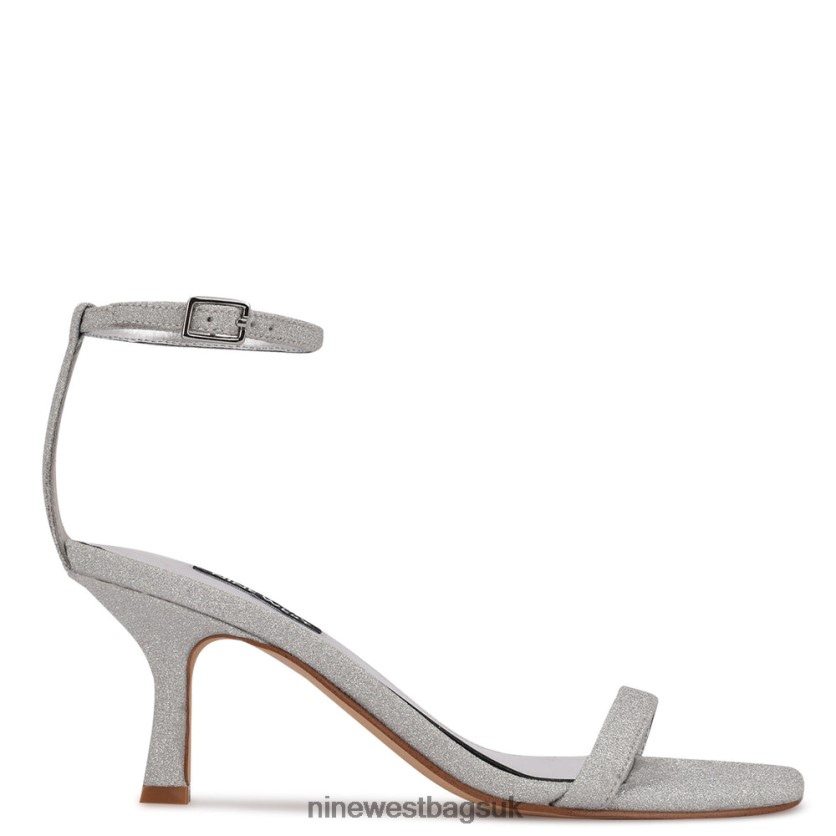 Nine West Ripe Heeled Sandals RFX40B2005 - Nine West UK Silver Glitter