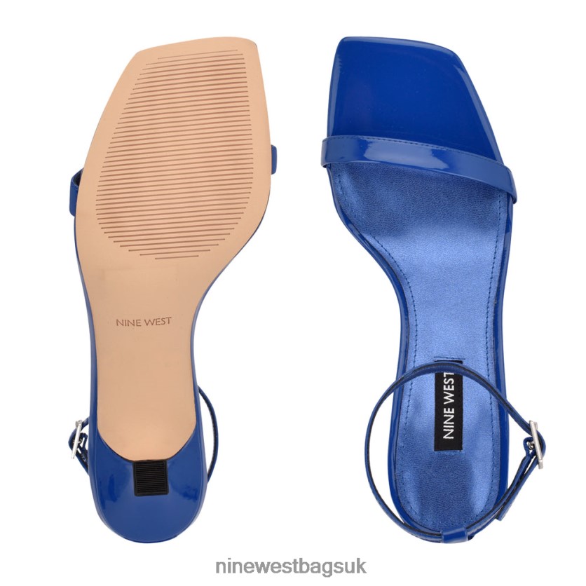 Nine West Ripe Heeled Sandals RFX40B473 - Nine West UK Blue Patent