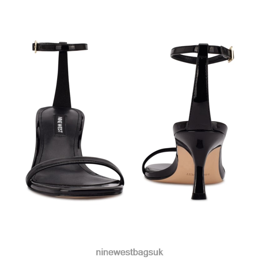 Nine West Ripe Heeled Sandals RFX40B595 - Nine West UK Sale Black Patent
