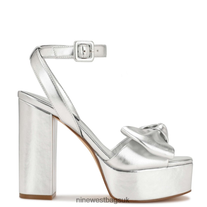Nine West Rippa Platform Sandals RFX40B1769 - Nine West UK Silver