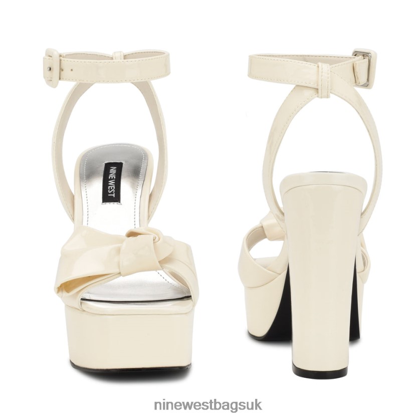 Nine West Rippa Platform Sandals RFX40B1771 - Nine West UK Sale Chic Cream Patent