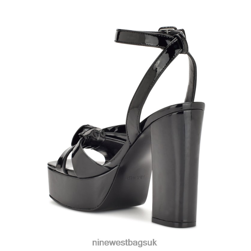 Nine West Rippa Platform Sandals RFX40B1772 - Nine West Bags UK Black Patent