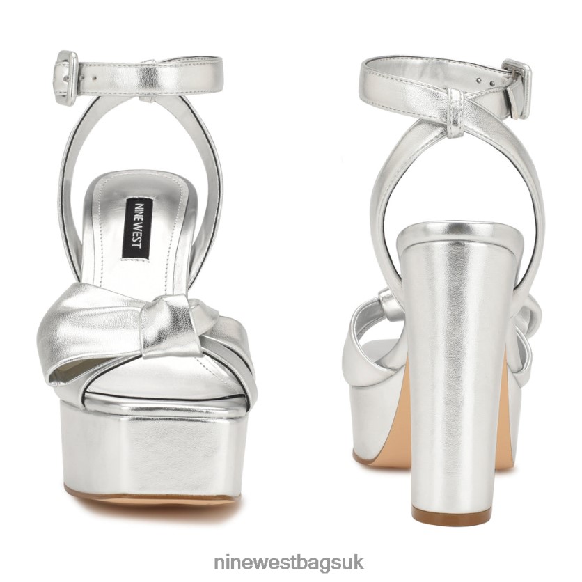 Nine West Rippa Platform Sandals RFX40B348 - Nine West Bags UK Silver