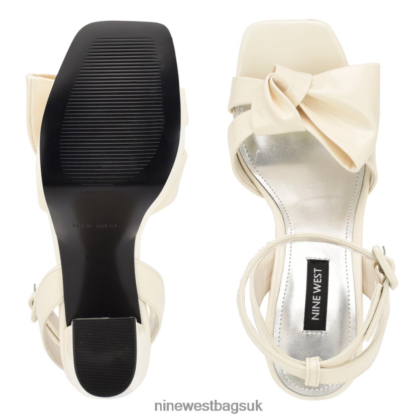 Nine West Rippa Platform Sandals RFX40B350 - Nine West Sandals UK Chic Cream Patent