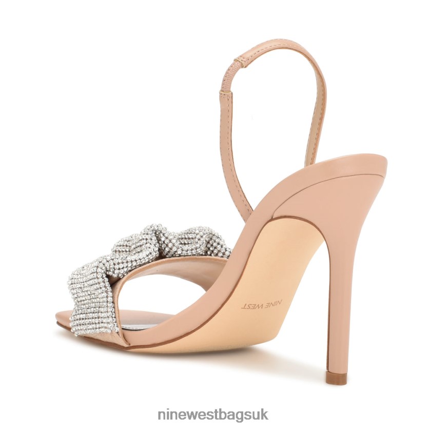 Nine West Taray Heeled Sandals RFX40B1857 - Nine West UK Barely Nude Crystal