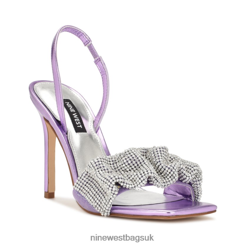 Nine West Taray Heeled Sandals RFX40B452 - Nine West Bags UK Light Purple Crystal