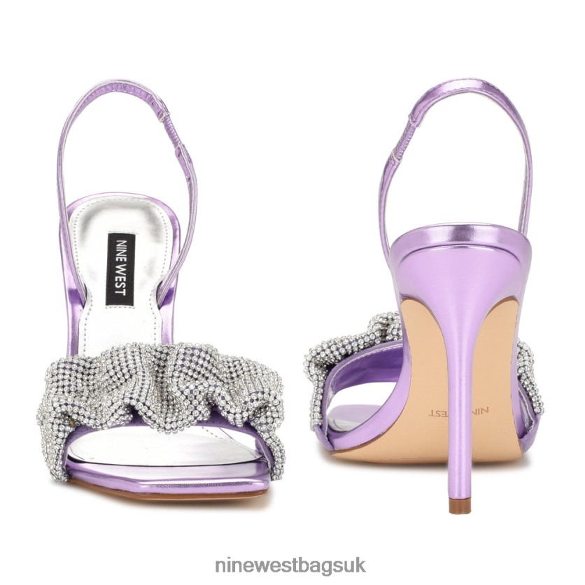 Nine West Taray Heeled Sandals RFX40B452 - Nine West Bags UK Light Purple Crystal