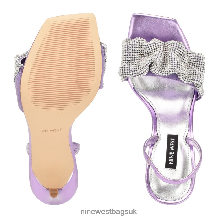 Nine West Taray Heeled Sandals RFX40B452 - Nine West Bags UK Light Purple Crystal