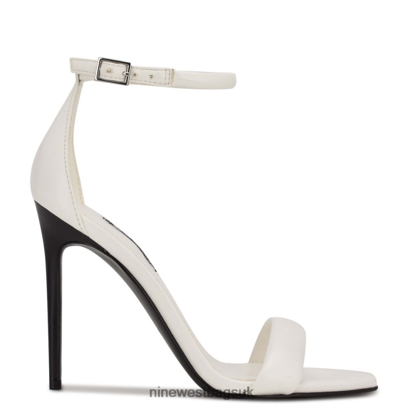 Nine West Teeya Ankle Strap Sandals RFX40B2059 - Nine West UK Sale White