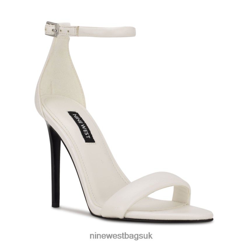 Nine West Teeya Ankle Strap Sandals RFX40B2059 - Nine West UK Sale White