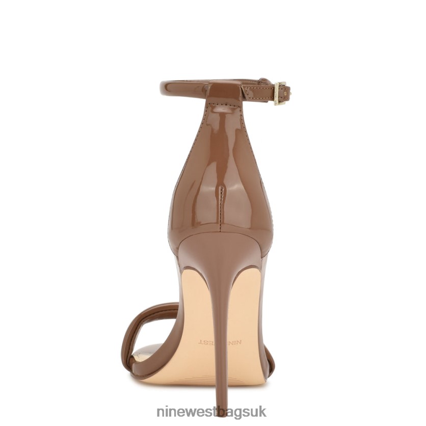 Nine West Teeya Ankle Strap Sandals RFX40B210 - Nine West Sandals UK New Maple Patent