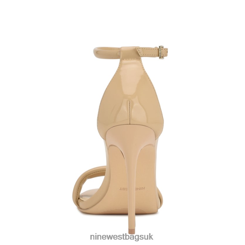 Nine West Teeya Ankle Strap Sandals RFX40B211 - Nine West UK Sale Light Natural Patent