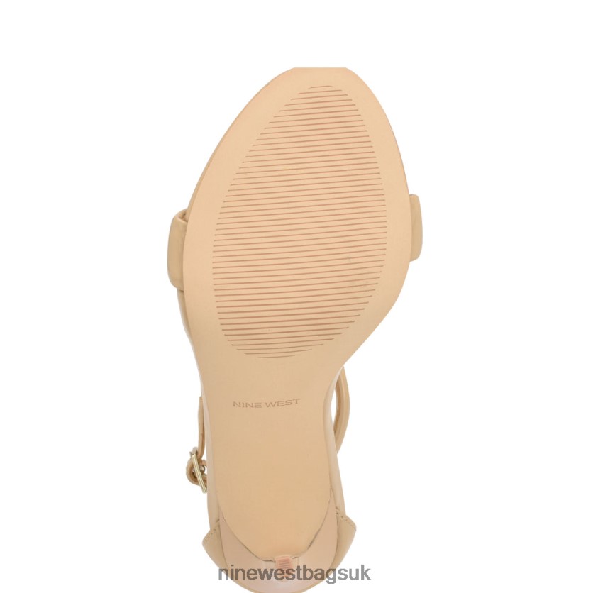 Nine West Teeya Ankle Strap Sandals RFX40B211 - Nine West UK Sale Light Natural Patent