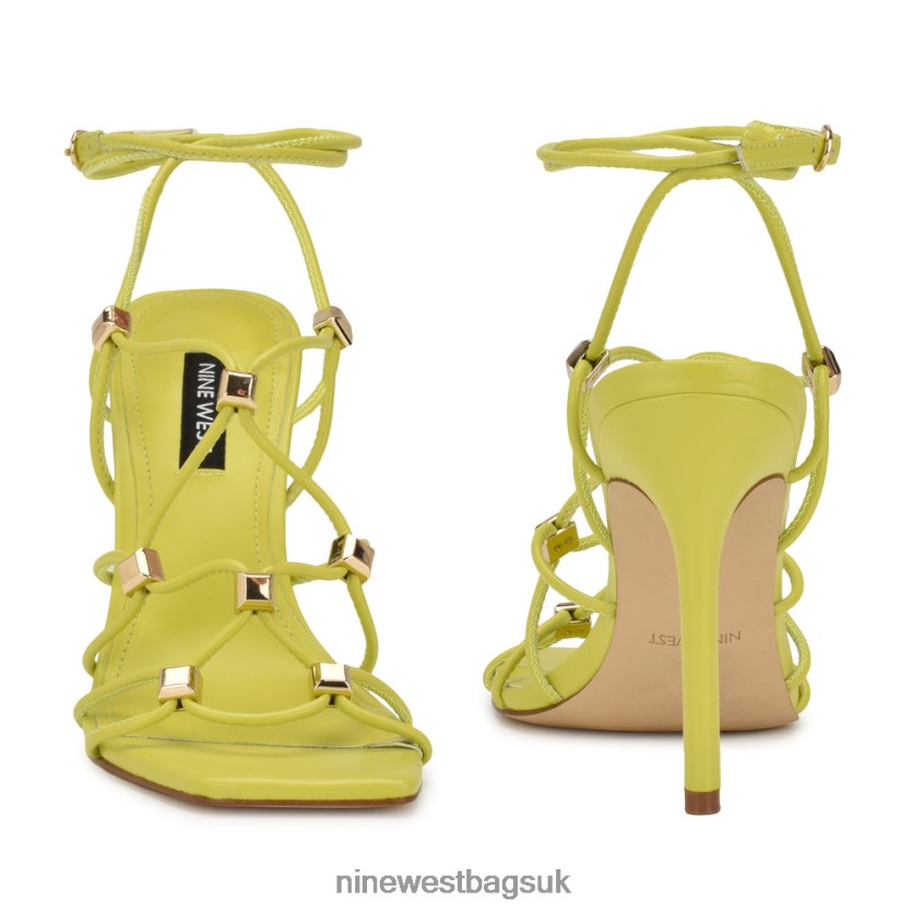 Nine West Tenor Ankle Wrap Heeled Sandals RFX40B253 - Nine West UK Lime