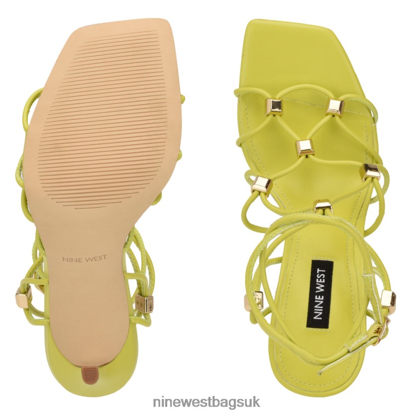 Nine West Tenor Ankle Wrap Heeled Sandals RFX40B253 - Nine West UK Lime