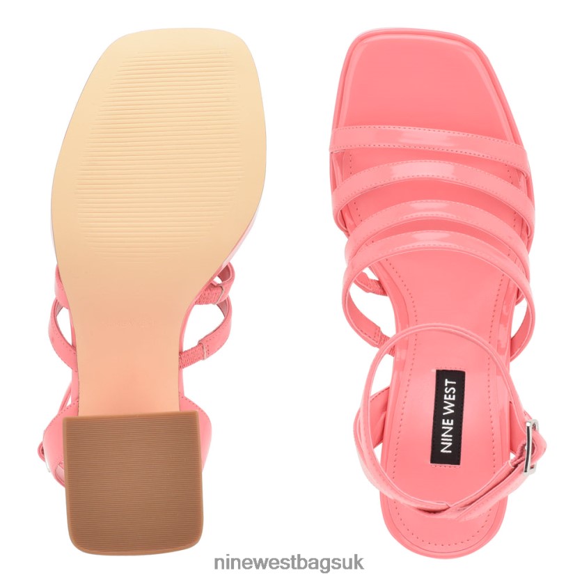 Nine West Teriss Strappy Platform Sandals RFX40B280 - Nine West Bags UK Pink Rose Patent