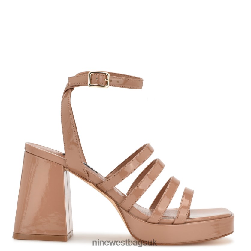 Nine West Teriss Strappy Platform Sandals RFX40B281 - Nine West UK Clay Patent