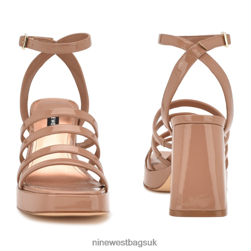 Nine West Teriss Strappy Platform Sandals RFX40B281 - Nine West UK Clay Patent