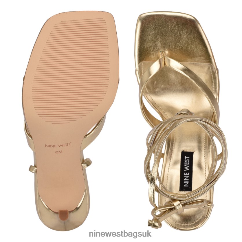 Nine West Terrie Ankle Wrap Heeled Sandals RFX40B1995 - Nine West UK Sale Platino