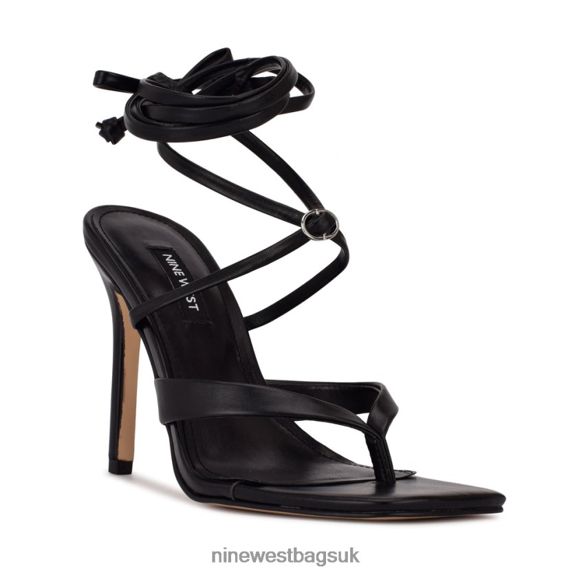 Nine West Terrie Ankle Wrap Heeled Sandals RFX40B1997 - Nine West UK Black