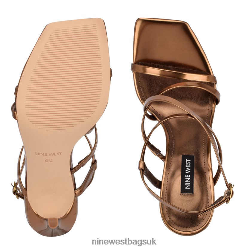 Nine West Tilas Heeled Sandals RFX40B1956 - Nine West Bags UK Bronze
