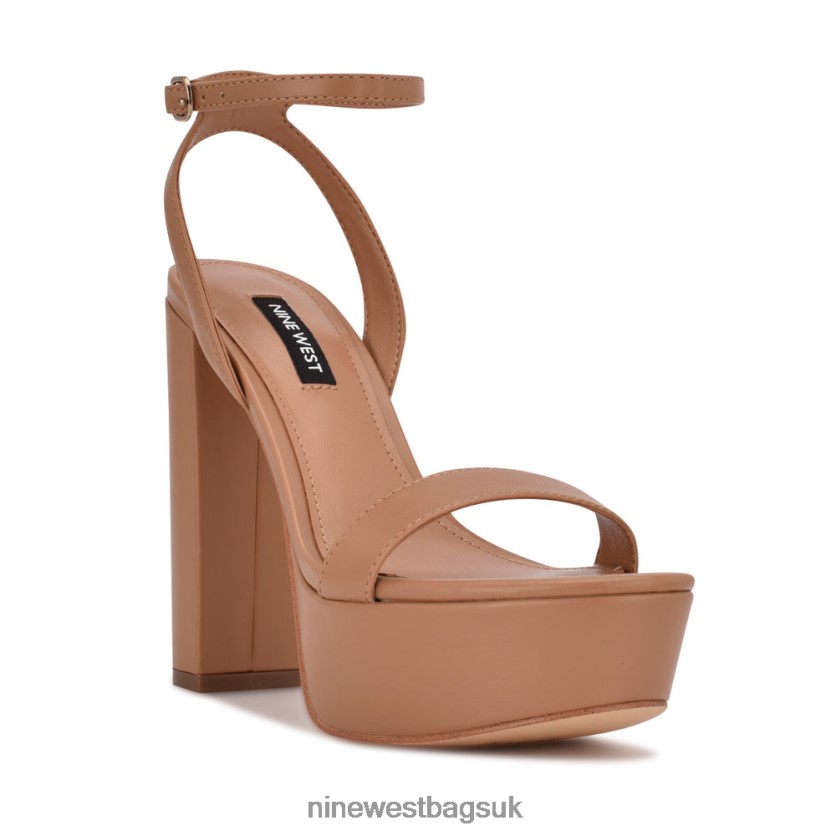 Nine West Uknow Platform Dress Sandals RFX40B470 - Nine West Sandals UK Light Tan