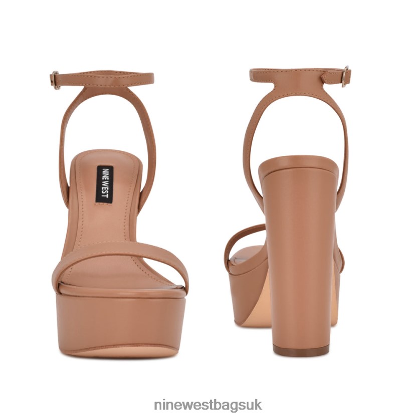 Nine West Uknow Platform Dress Sandals RFX40B470 - Nine West Sandals UK Light Tan