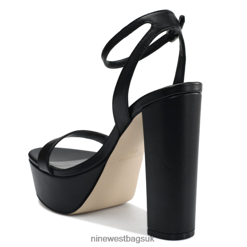 Nine West Uknow Platform Dress Sandals RFX40B471 - Nine West UK Sale Black