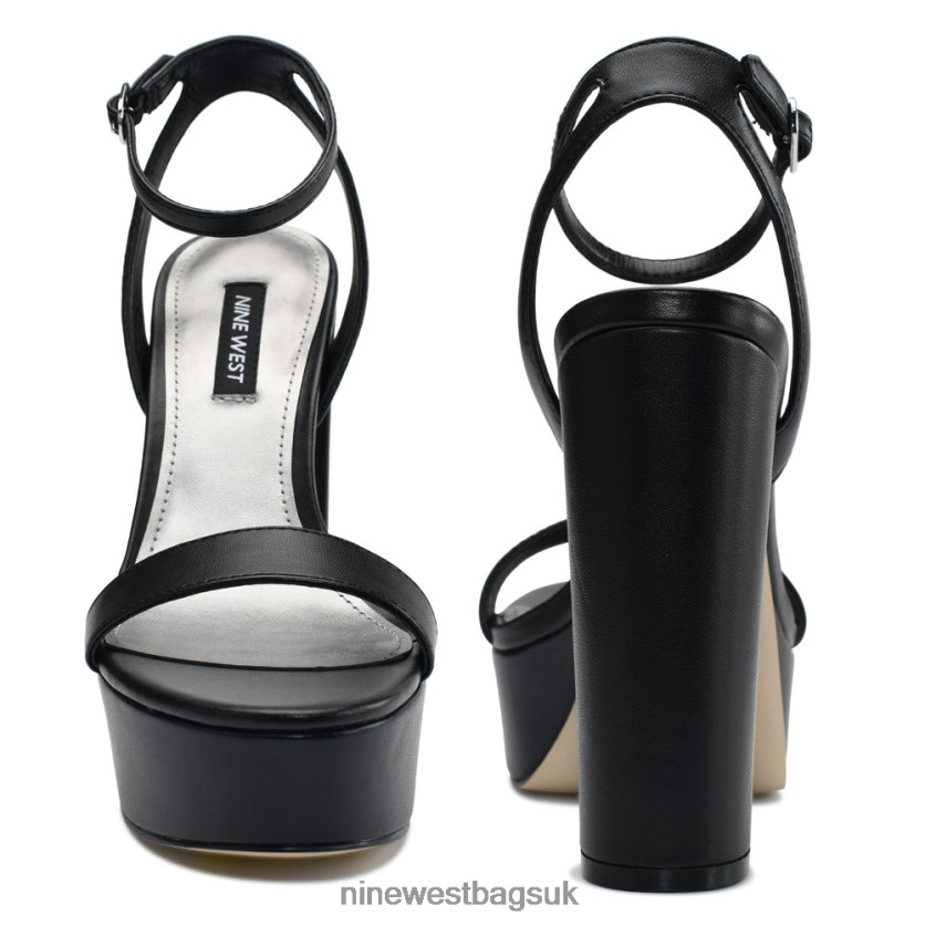 Nine West Uknow Platform Dress Sandals RFX40B471 - Nine West UK Sale Black