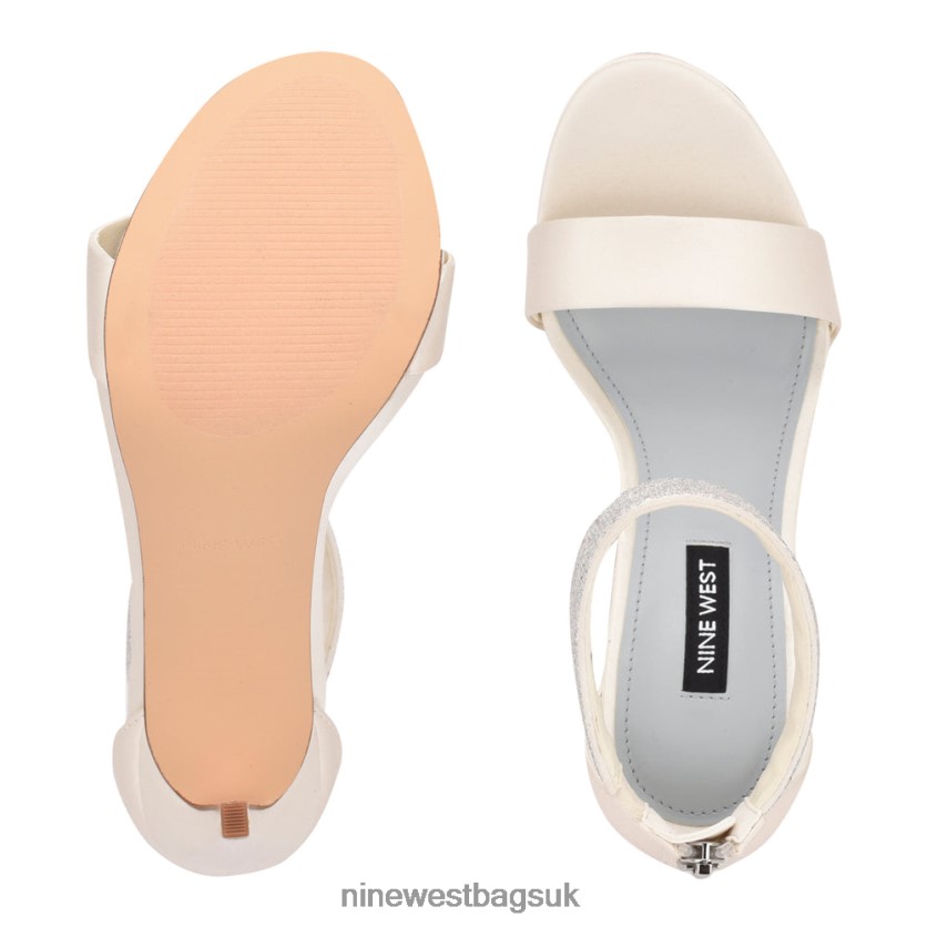 Nine West Utell Ankle Strap Heeled Sandals RFX40B1893 - Nine West UK Ivory