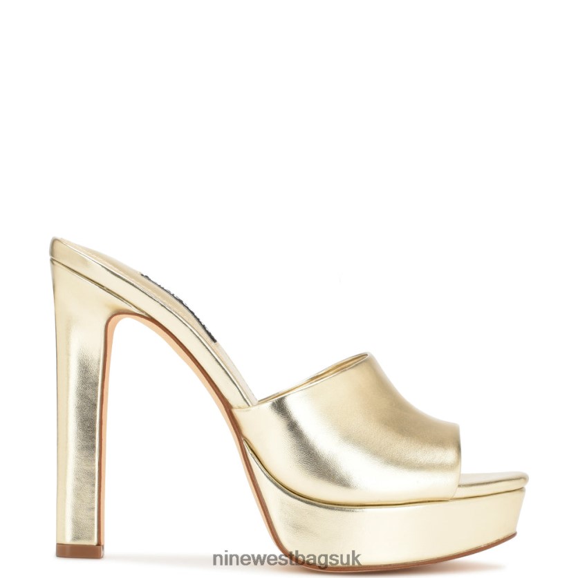 Nine West Wilia Platform Slide Sandals RFX40B312 - Nine West Bags UK Platino