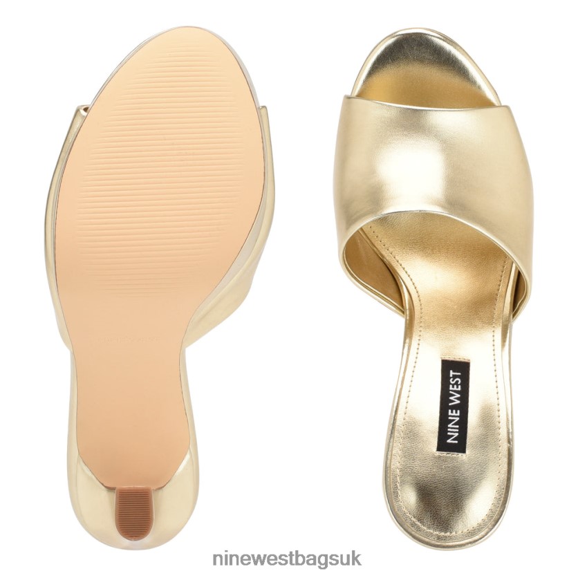 Nine West Wilia Platform Slide Sandals RFX40B312 - Nine West Bags UK Platino