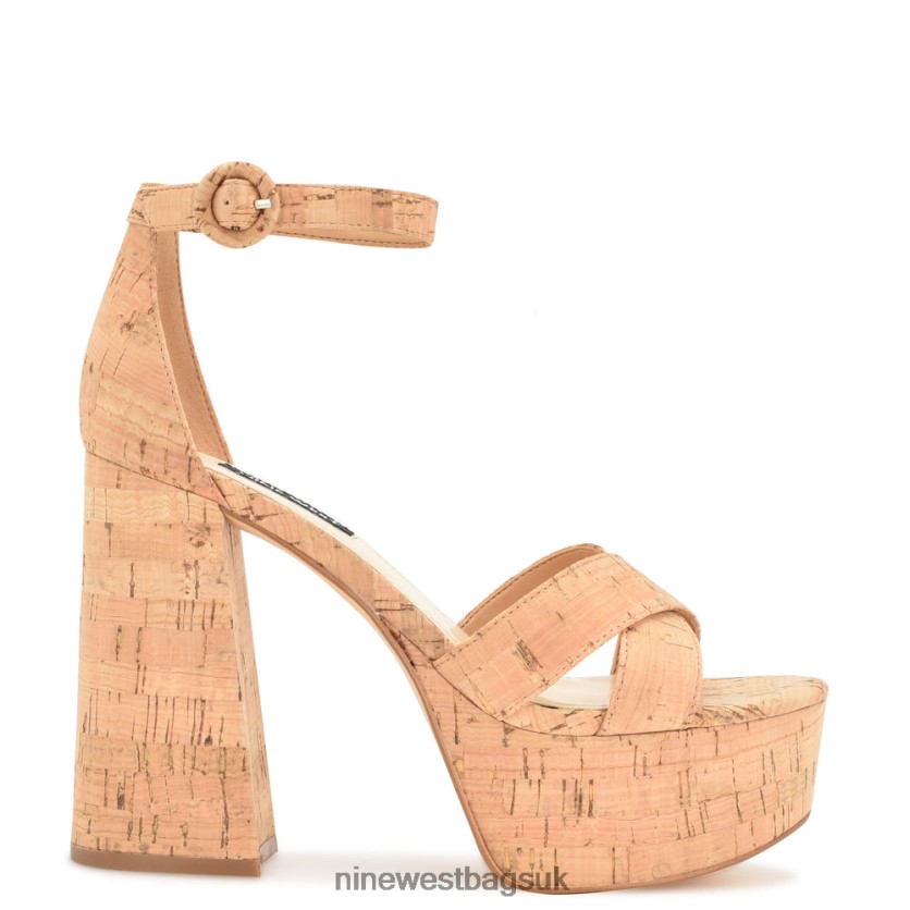 Nine West Willie Platform Sandals RFX40B308 - Nine West Bags UK Natural Cork