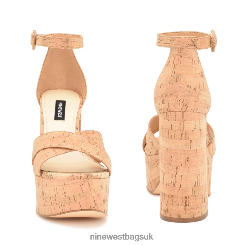 Nine West Willie Platform Sandals RFX40B308 - Nine West Bags UK Natural Cork