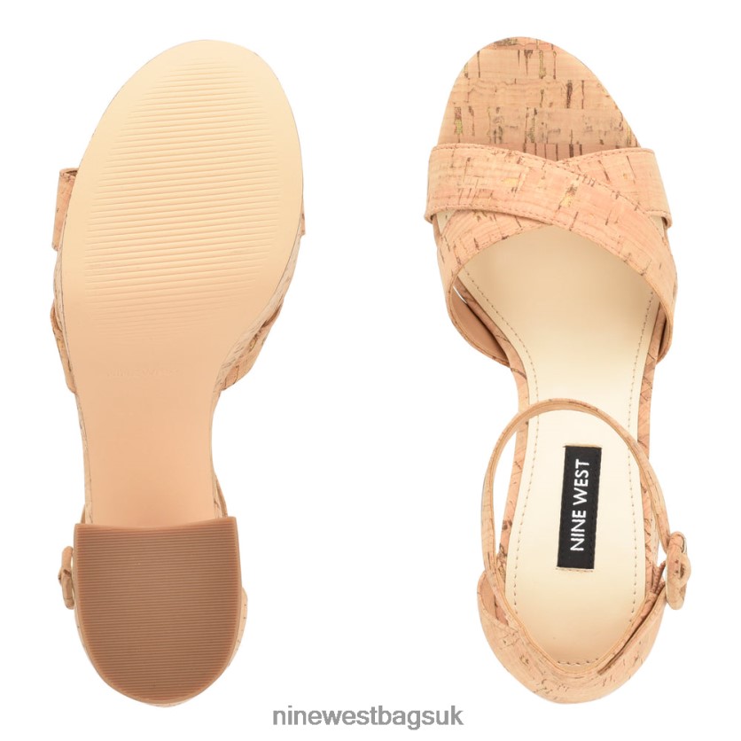 Nine West Willie Platform Sandals RFX40B308 - Nine West Bags UK Natural Cork