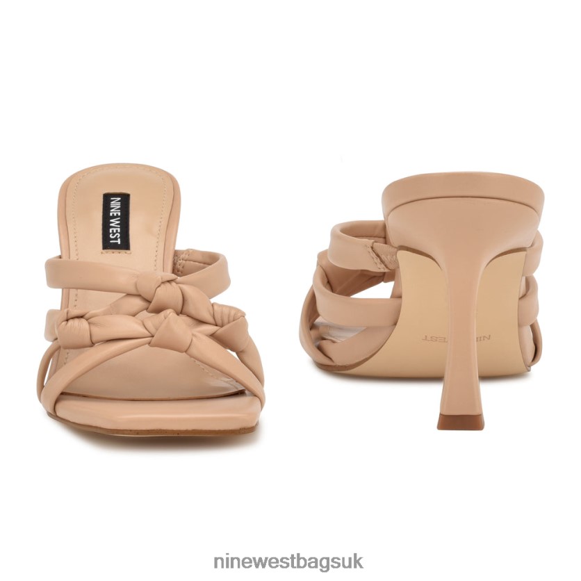 Nine West Yeander Heeled Slide Sandals RFX40B263 - Nine West UK Sale Warm Blush