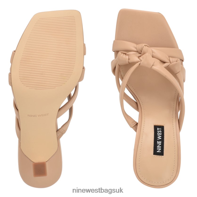 Nine West Yeander Heeled Slide Sandals RFX40B263 - Nine West UK Sale Warm Blush