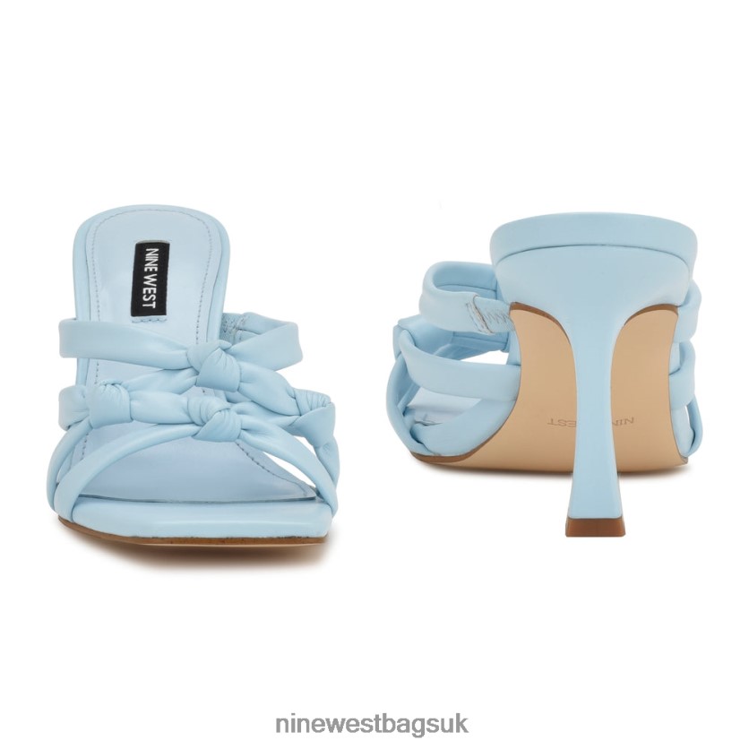 Nine West Yeander Heeled Slide Sandals RFX40B264 - Nine West Bags UK Sky Blue