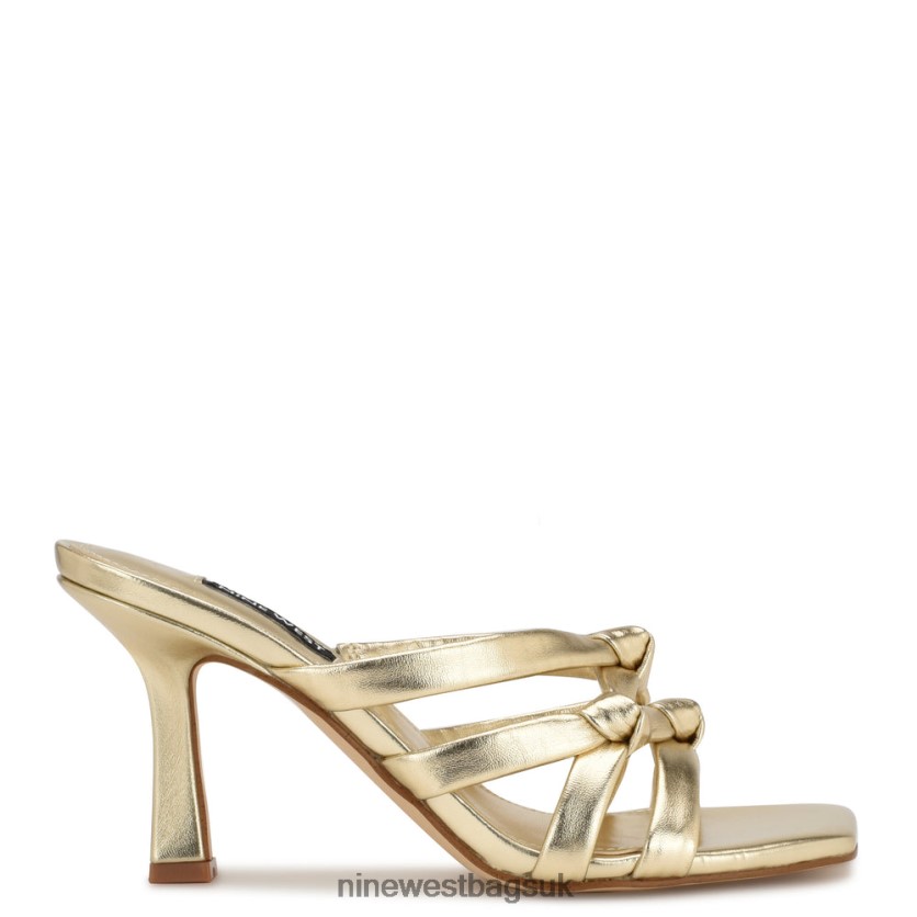Nine West Yeander Heeled Slide Sandals RFX40B265 - Nine West UK Platino