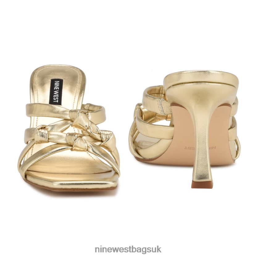 Nine West Yeander Heeled Slide Sandals RFX40B265 - Nine West UK Platino