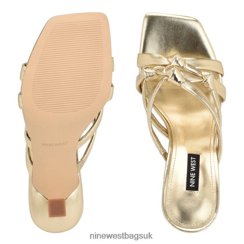 Nine West Yeander Heeled Slide Sandals RFX40B265 - Nine West UK Platino