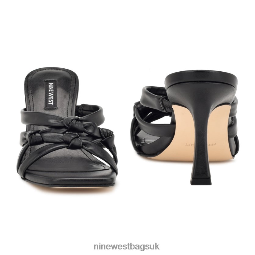 Nine West Yeander Heeled Slide Sandals RFX40B267 - Nine West UK Sale Black