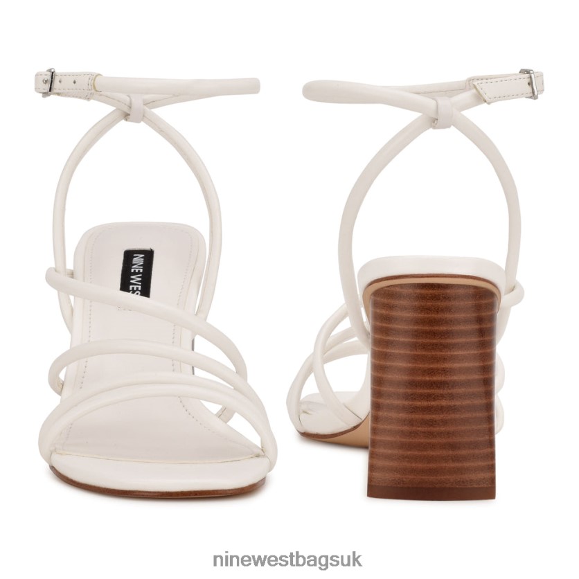 Nine West Yeap Heeled Slide Sandals RFX40B512 - Nine West Bags UK White