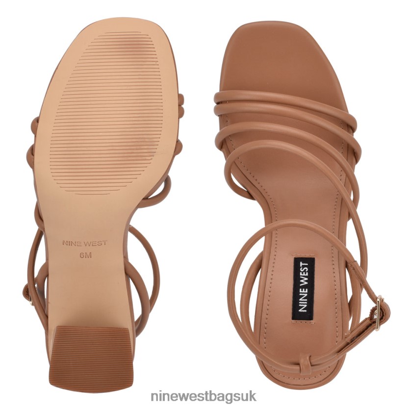 Nine West Yeap Heeled Slide Sandals RFX40B513 - Nine West UK Natural