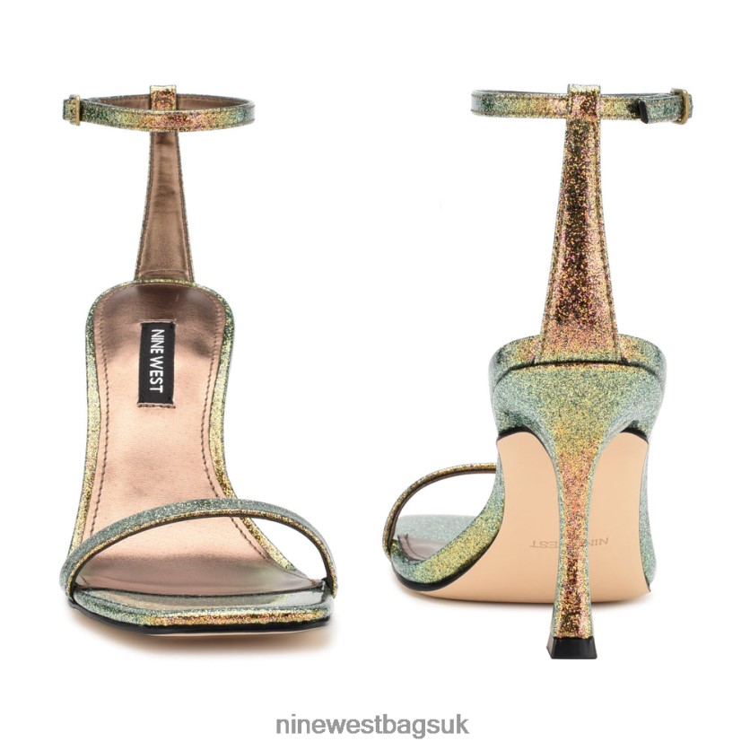 Nine West Yess Ankle Strap Sandals RFX40B1840 - Nine West Bags UK Bronze Glitter