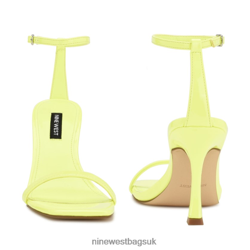 Nine West Yess Ankle Strap Sandals RFX40B277 - Nine West UK Neon Lime Patent
