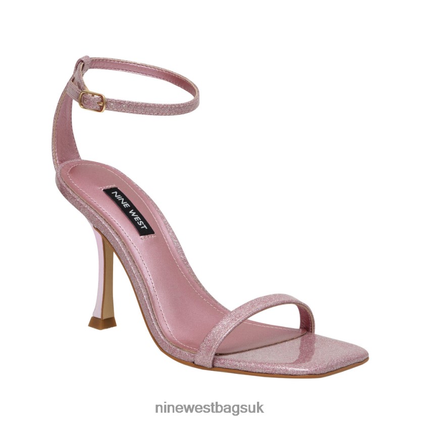 Nine West Yess Ankle Strap Sandals RFX40B412 - Nine West Bags UK Pink Glitter