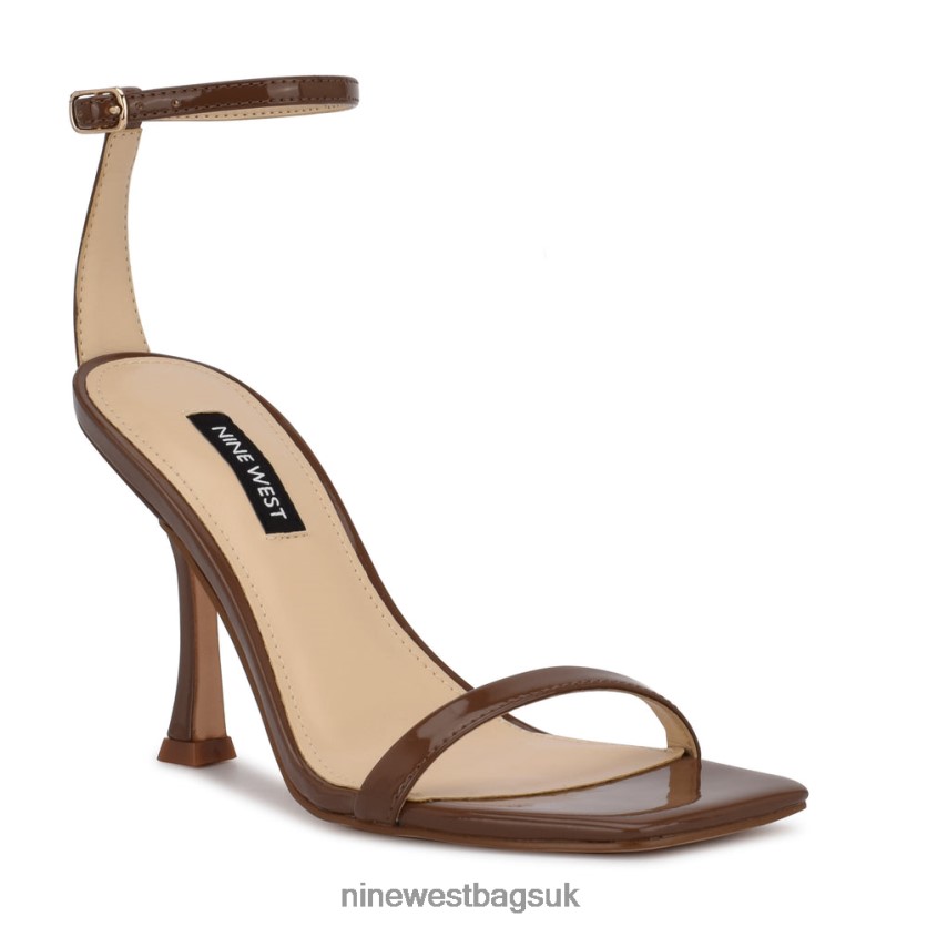 Nine West Yess Ankle Strap Sandals RFX40B414 - Nine West Sandals UK New Maple Patent