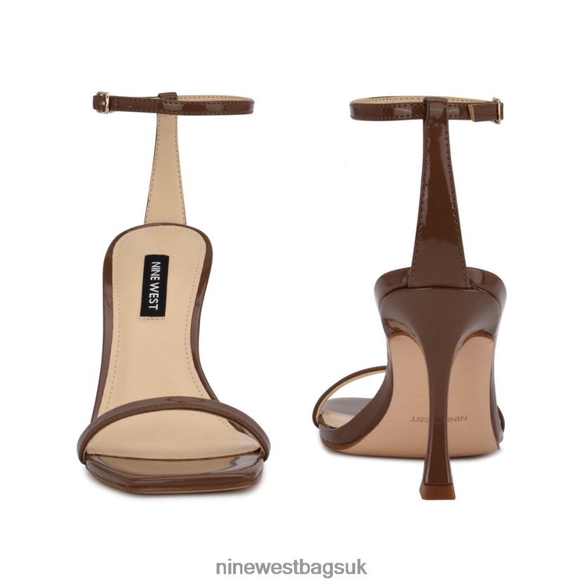 Nine West Yess Ankle Strap Sandals RFX40B414 - Nine West Sandals UK New Maple Patent